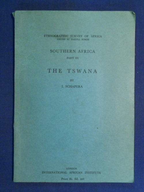 The Tswana. SCHAPERA, I