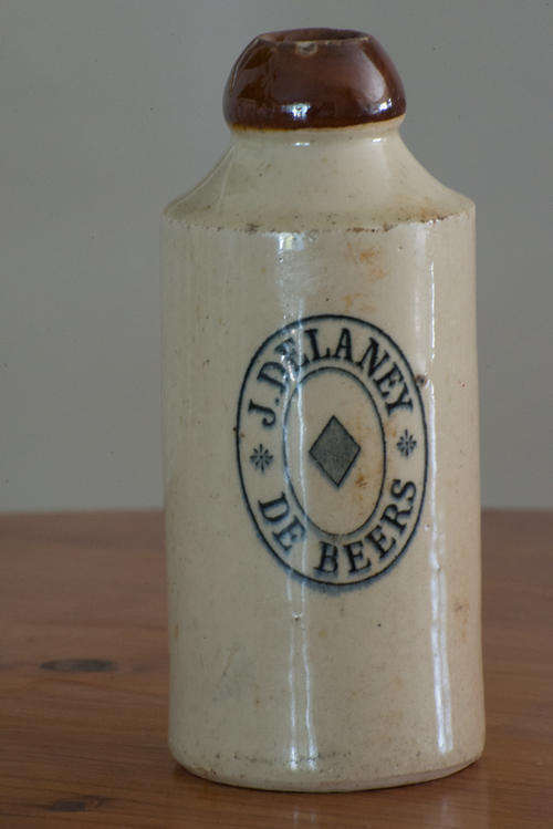 Antique Ginger Beer Bottle -- J. Delaney De Beers