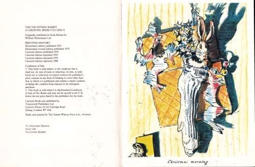 THE VELVETEEN RABBIT by MARGERY WILLIAMS