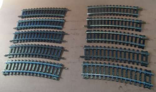 LIMA HO RAILROAD TRACKS   10 X SHORT CURVES N / 3031