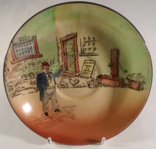 ROYAL DOULTON ENGLISH BONE CHINA SAUCER  DICKENS WARE  SERIES "CAP'N  CUTTER "