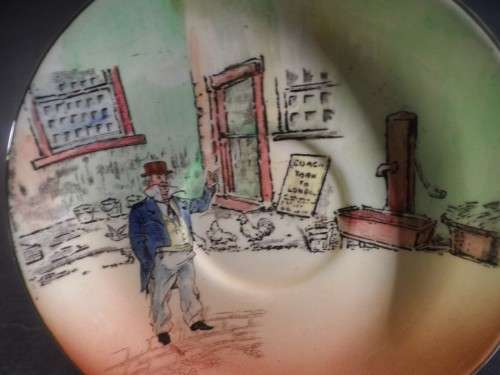 ROYAL DOULTON ENGLISH BONE CHINA SAUCER  DICKENS WARE  SERIES "CAP'N  CUTTER "