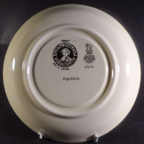 ROYAL DOULTON ENGLISH BONE CHINA SAUCER  DICKENS WARE  SERIES "CAP'N  CUTTER "