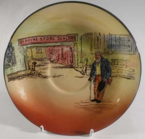 ROYAL DOULTON ENGLISH BONE CHINA SAUCER  DICKENS WARE SERIES  " OLD PEGGOTY"