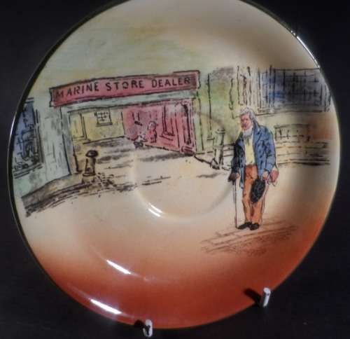 ROYAL DOULTON ENGLISH BONE CHINA SAUCER  DICKENS WARE SERIES  " OLD PEGGOTY"