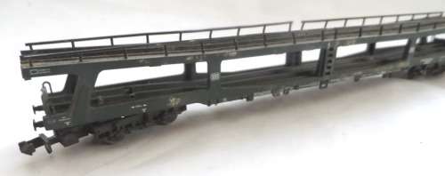 N SCALE VINTAGE FLEISCHMANN DOUBLE DECKER CAR TRANSPORTER No. 144 Ref 5180 98-80-021-3