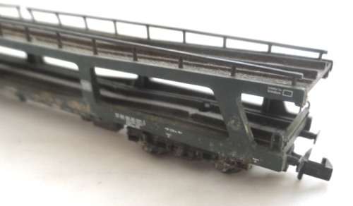 N SCALE VINTAGE FLEISCHMANN DOUBLE DECKER CAR TRANSPORTER No. 144 Ref 5180 98-80-021-3