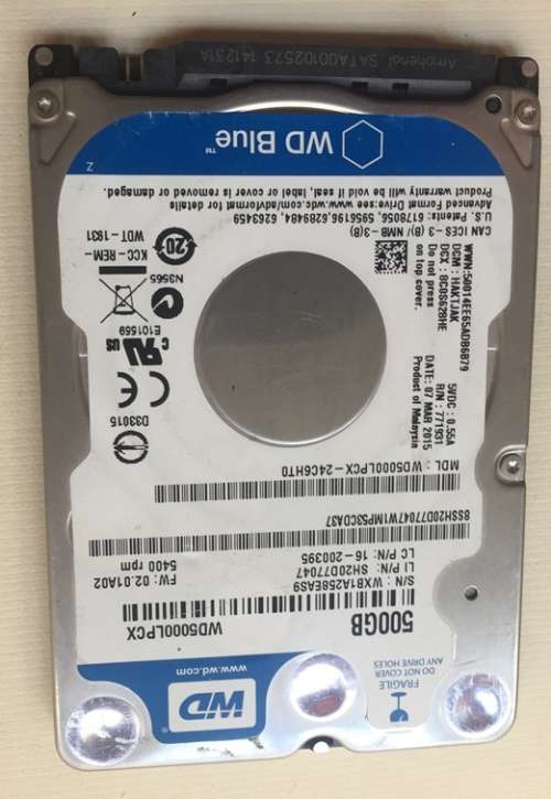 WESTERN DIGITAL  WD BLUE INTERNAL HARD DRIVE 500 GB WD 5000LPCX   5400 rpm