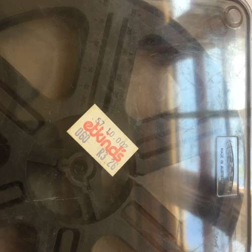 VINTAGE GEPE EMPTY , SPARE FILM REEL IN TUSCAN AUSTRALIA  CRYSTAL CASE 8mm  400 ft / 120 MTRS