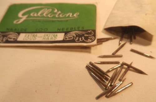 VINTAGE GALLOTONE  STEEL, EXTRA LOUD, HARD  GRAMOPHONE NEEDLES