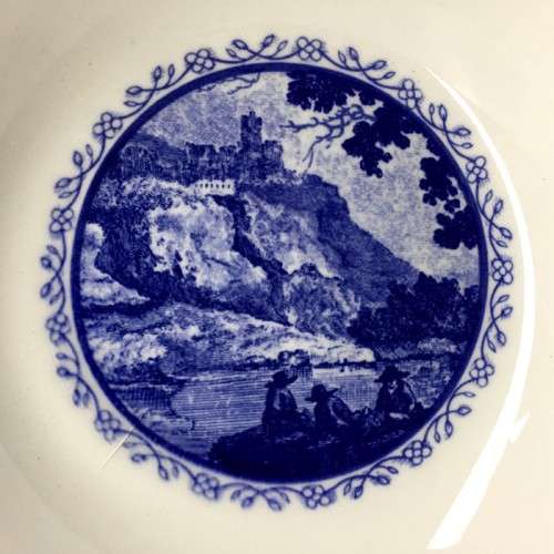 TWO (A MATCHED PAIR  ) ROYAL CAULDON BRISTOL IRONSTONE BOWLS ` SCENARIO `