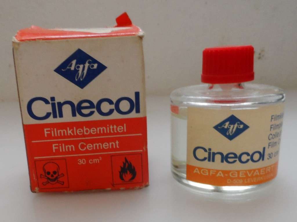 Agfa Cinecol Film Cement 30 ml. Unopened Bottle triacetate  film splicing vintage collectible