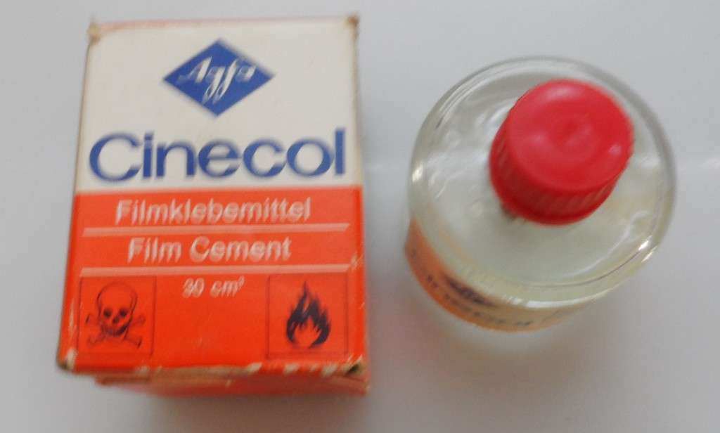 Agfa Cinecol Film Cement 30 ml. Unopened Bottle triacetate  film splicing vintage collectible