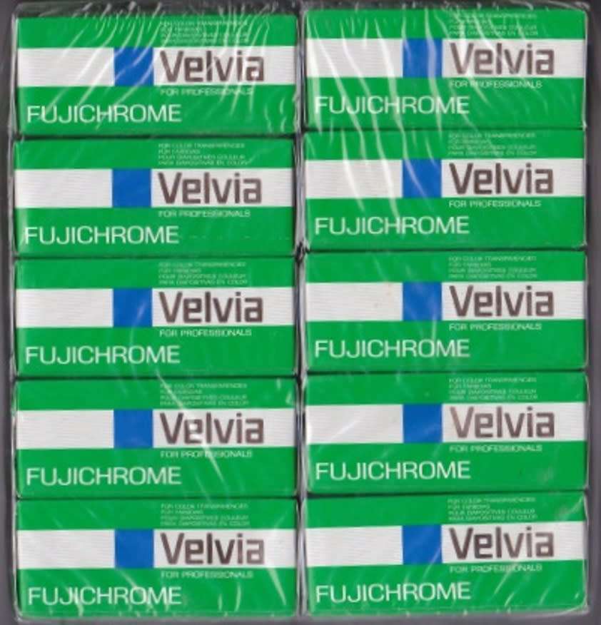 VELVIA FUJICHROME PROFESSIONAL,, RVP120, DAYLIGHT , BATCH  5432071 ,EXPIRED 1996- 11    ROLLS X 10