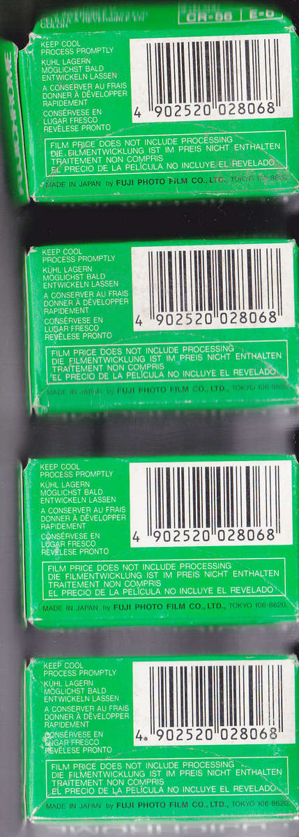 FUJICHROME PROFESSIONAL, VELVIA , RVP135 36 , DAYLIGHT , BATCH 593621 ,EXPIRED FILM ROLLS X 4  ISO50