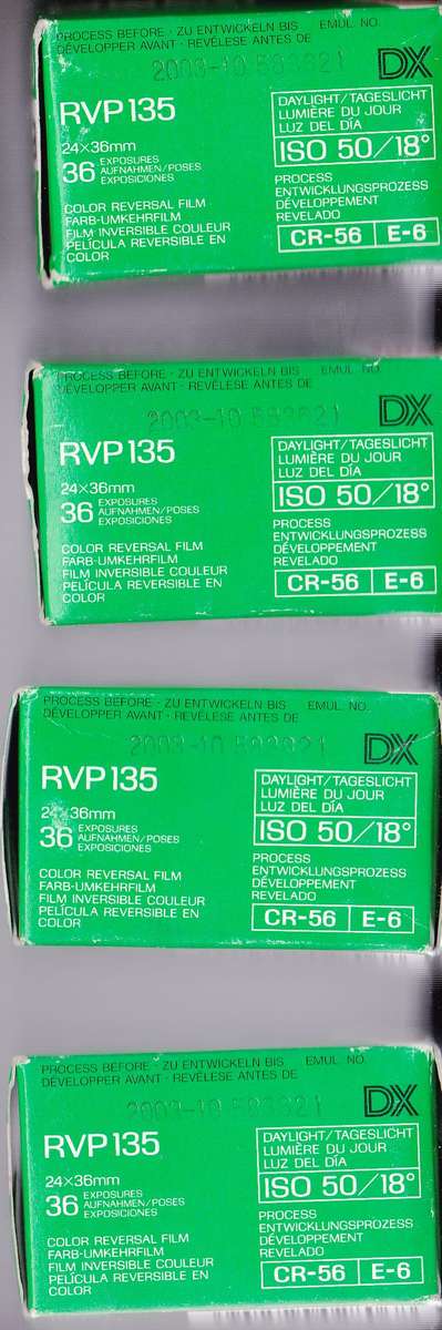 FUJICHROME PROFESSIONAL, VELVIA , RVP135 36 , DAYLIGHT , BATCH 593621 ,EXPIRED FILM ROLLS X 4  ISO50