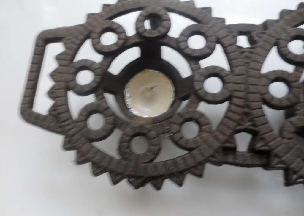 VINTAGE CAST IRON HIBACHI , TWIN POT, FONDUE POT, WARMER / COOKING STAND