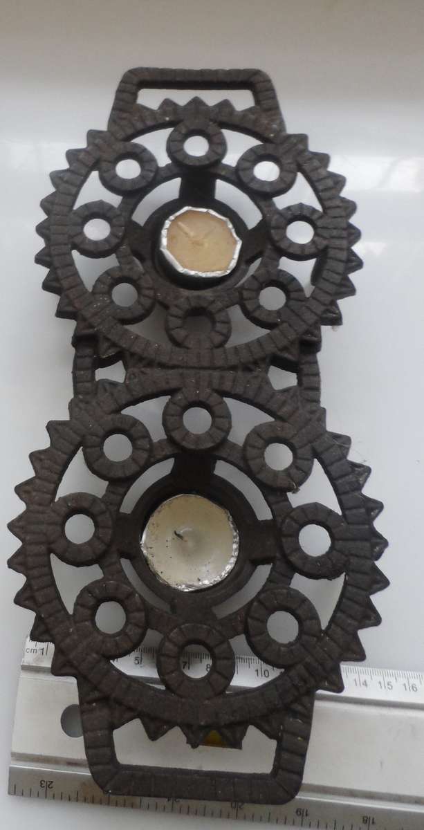 VINTAGE CAST IRON HIBACHI , TWIN POT, FONDUE POT, WARMER / COOKING STAND