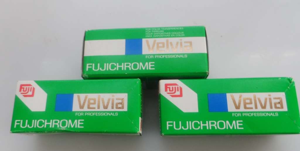 VELVIA PROFESSIONAL, FUJICHROME ,VELVIA DAYLIGHT ,  BATCH 5432871 ,EXPIRED 1996-11,  FILM ROLLS X 3