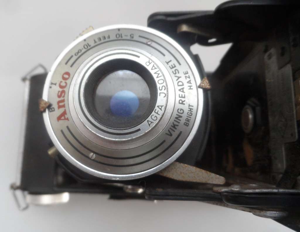 VINTAGE  1952 , ANSCO VIKING , READY SET CAMERA & LEATHER CAMERA CASE