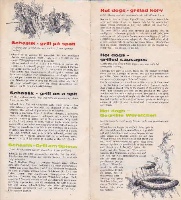 ABU SMOKER  MADE IN SWEDEN  by OPTIMUS, UNUSED WITH MANUAL RECIPE BOOK , CANNED HEAT & SMOKE DUST