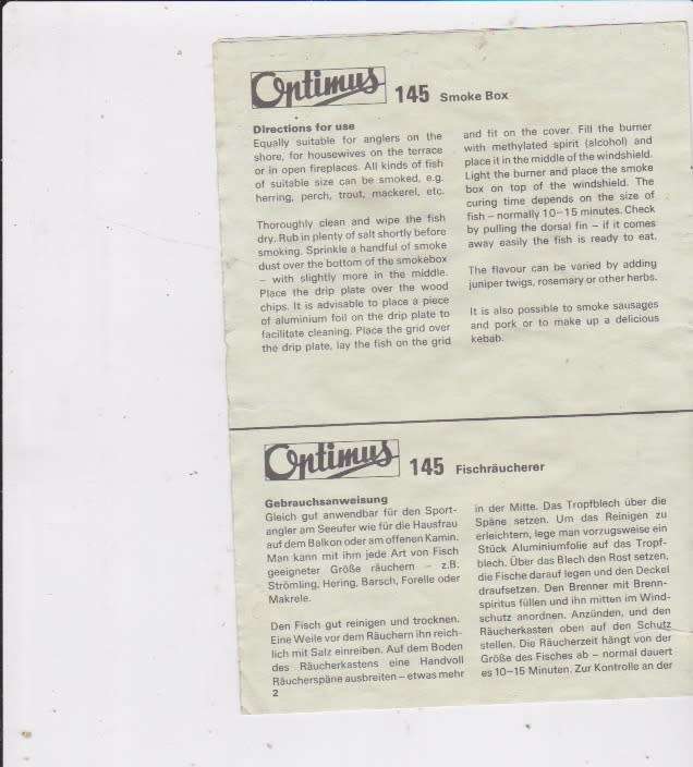 ABU SMOKER  MADE IN SWEDEN  by OPTIMUS, UNUSED WITH MANUAL RECIPE BOOK , CANNED HEAT & SMOKE DUST