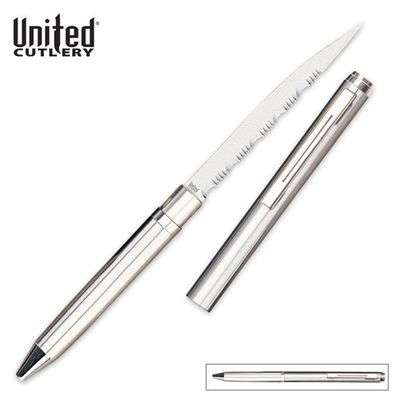 United Cutlery Tactical  Pen Knife - Serrated Edge - Silver