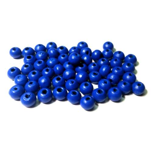 Beads / Wooden Beads / 6mm / king blue Beads / Price p. 100 pcs / Beads for crafting