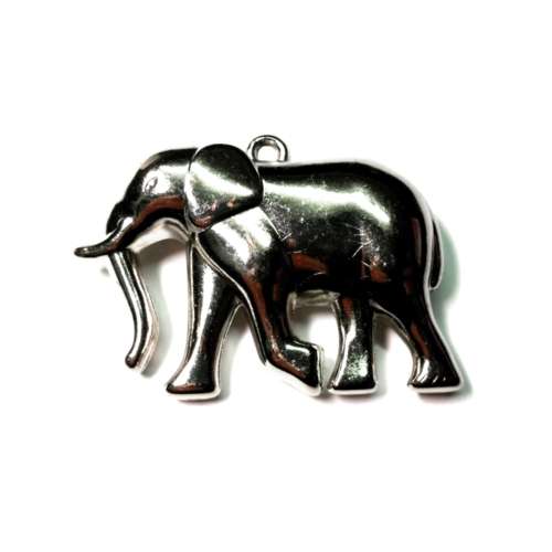 Pendant / Nickel free Metal / Elephant / 50mm x 40mm / Price p. 1 pc / for crafting