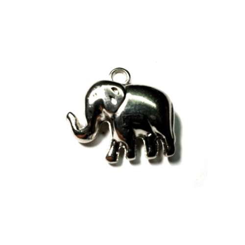 Pendant - Nickel free Metal - Elephant / 23x20mm / Price p. 1pc / for crafting