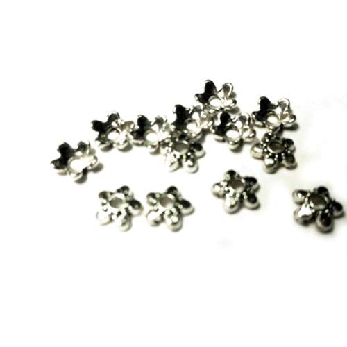 Bead Caps 7mm -price p.40 pcs- for jewellery crafting - Nickel free Metal -