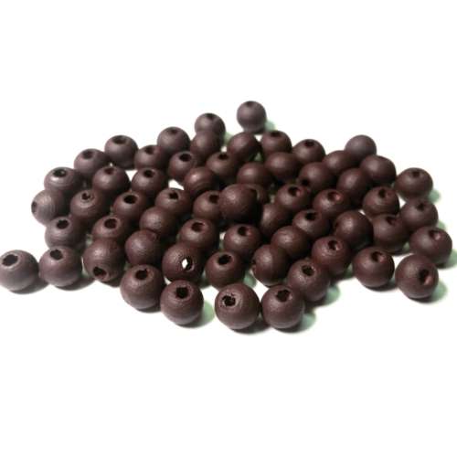 Beads / Wooden Beads / 6mm / dark red brown burgundi Beads / Price p. 100 pcs / Beads for crafting