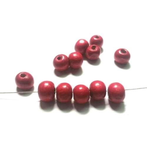 Beads / Wooden Beads  8mm red Beads- 40 pcs / Beads for crafting