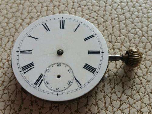 Antique Pocket watch Movement with Enamel Dial -not working-Watchmaker Treasures