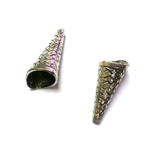 Cord ends cone 40mm price p. 2pcs / for crafting