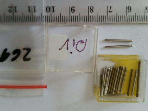 Watch parts- LOT bars pins 15mm and div. in box- Watchmaker find your Treasure