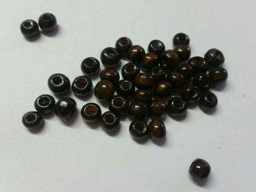 wooden beads  dark brown 6mm  price 41pcs