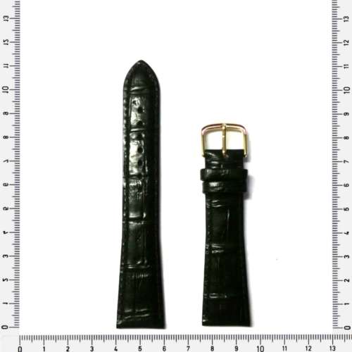 Strap 20mm / watch strap genuine leather / black / made in Germany