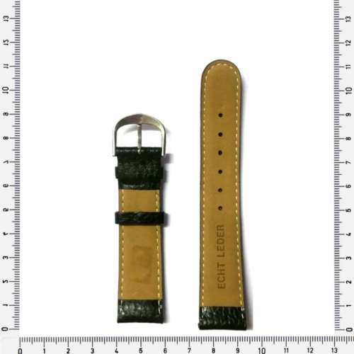 Strap 20mm watch strap genuine leather / black / made in Germany