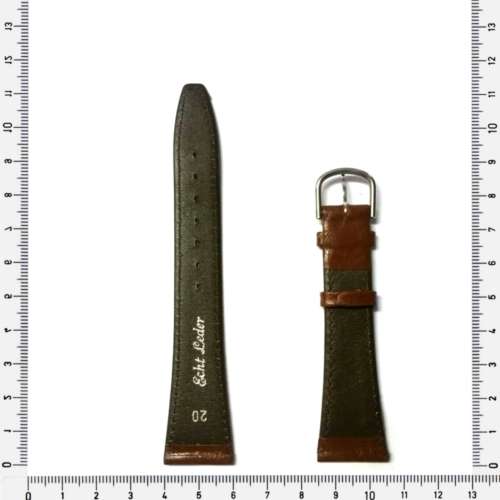 Strap, 20mm watch strap, genuine leather strap, brown,  Strap made in Germany