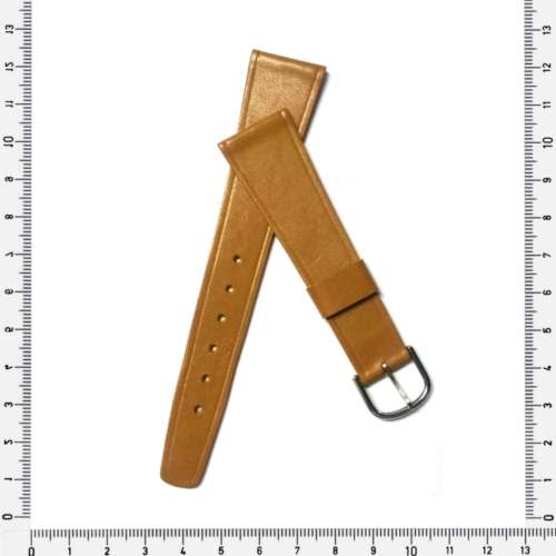 Strap, 20mm watch strap / genuine leather strap, clay brown / Strap made in Germany