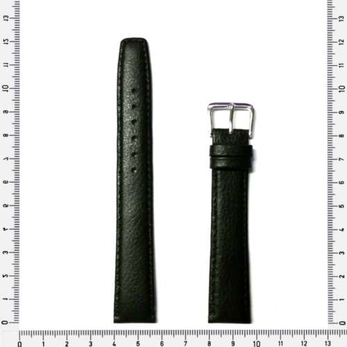 Strap, 18mm watch strap / genuine leather strap, black / XL extra long / Strap made in Germany