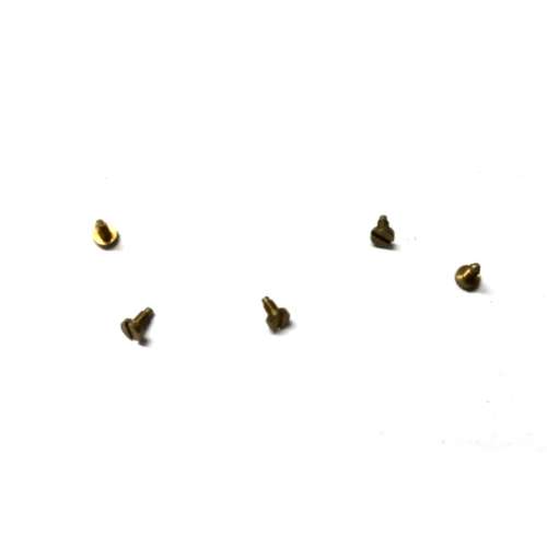Clock  parts / spares / screws / Brass / 1.3mm x 3.8mm /head 2.7mm -price p. 10pcs