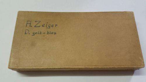 antique Watch parts / spares / Box with different small hands /Watchmaker Treasures 27 tubes