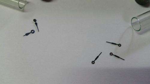 antique Watch parts / spares / Box with different small hands /Watchmaker Treasures 27 tubes