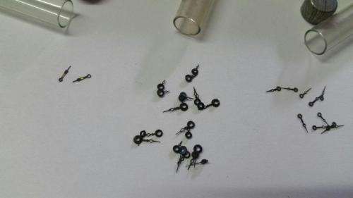 antique Watch parts / spares / Box with different small hands /Watchmaker Treasures 27 tubes