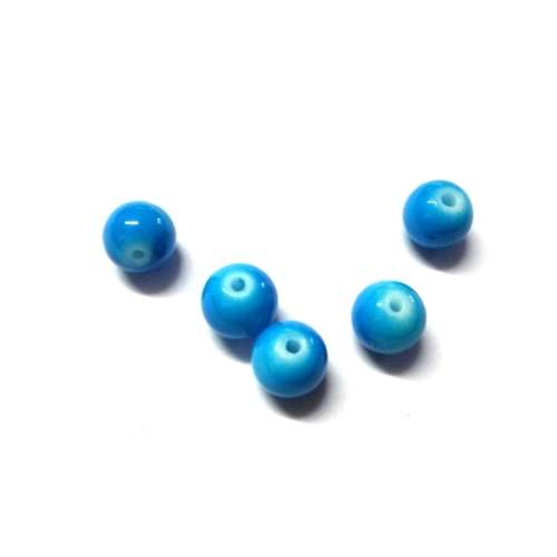 Beads / 5pcs Glass beads  8mm / blue Beads / Beads for crafting