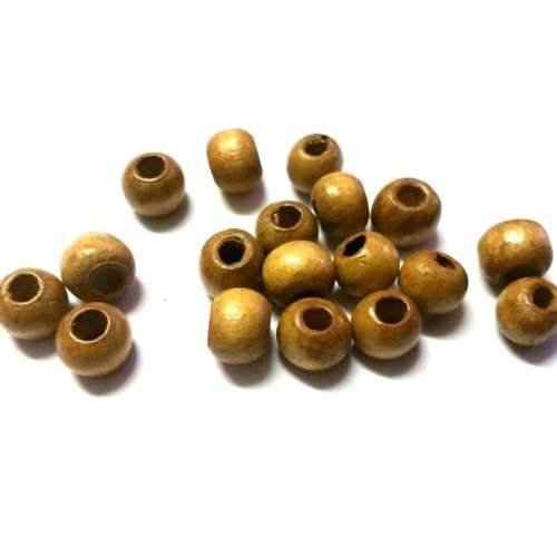 Wooden beads light brown 10mm   price 20pcs