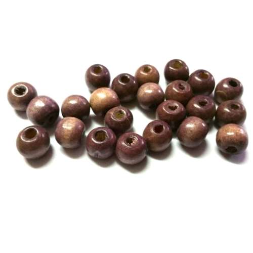 Wooden beads light purple 10mm   price 20pcs
