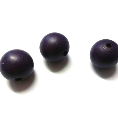 Beads / Wooden beads, dark purple Beads, 22mm   price 2pcs / Beads for crafting